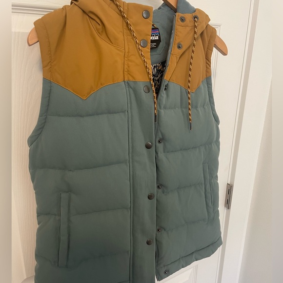 ~ RARE Patagonia Bivy Hooded Down Feather Vest, Shadow Blue~ - Picture 5 of 10